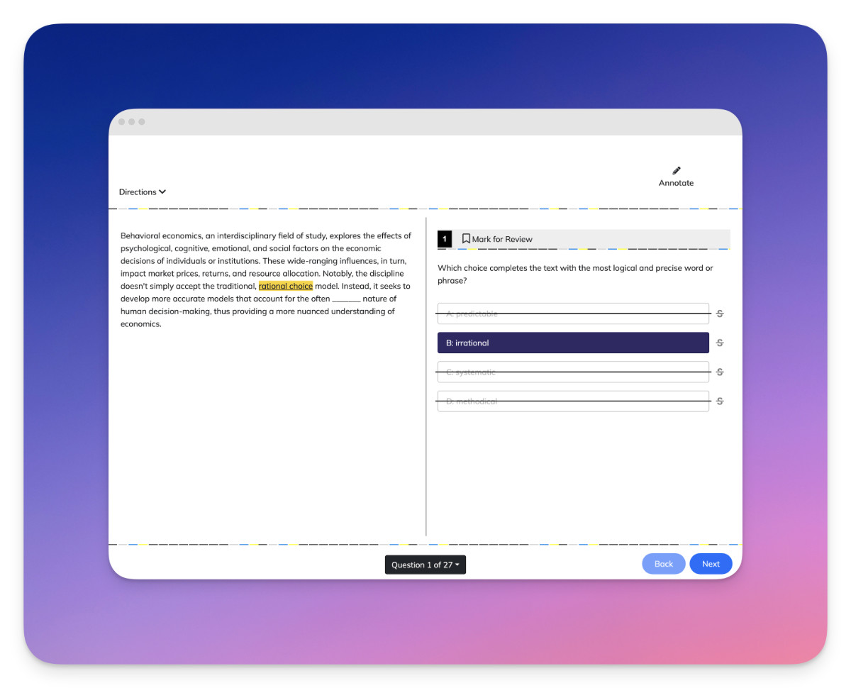 Practice Questions Screenshot