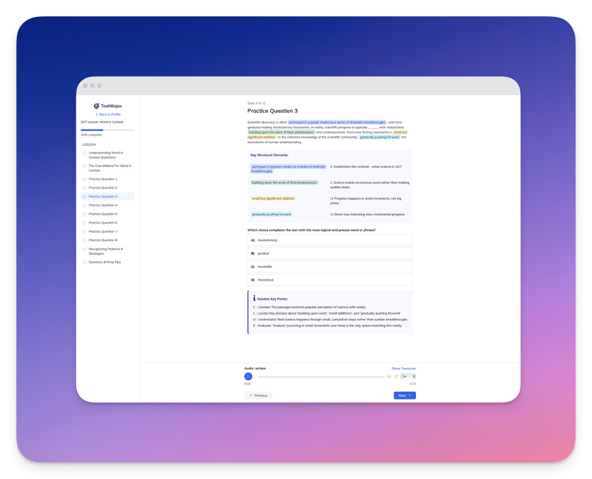 Lesson Screenshot