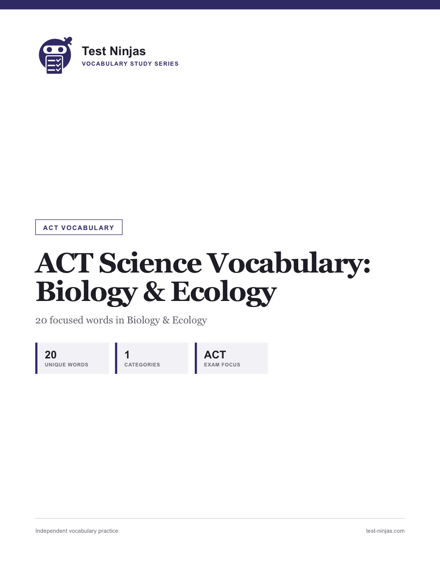 Cover page of the Biology & Ecology guide PDF