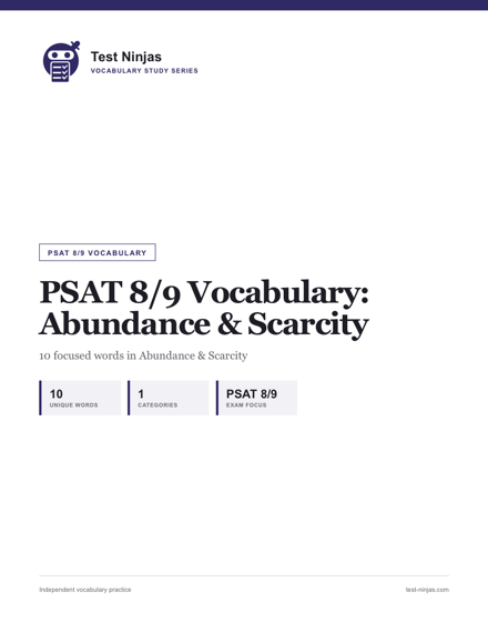 Cover page of the Abundance & Scarcity guide PDF