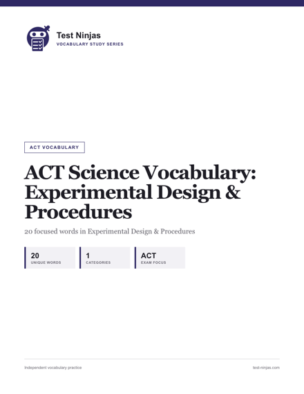 Cover page of the Experimental Design & Procedures guide PDF