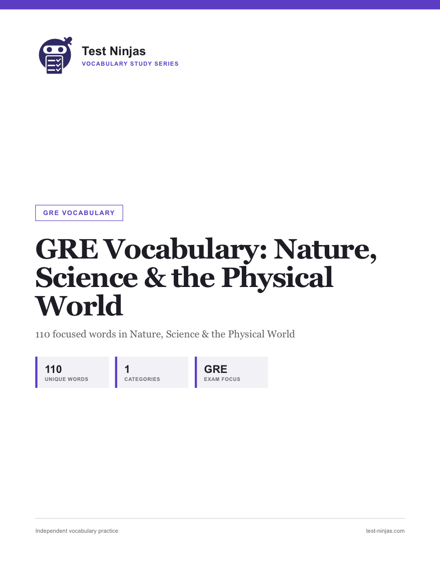 Cover page of the Nature, Science & the Physical World guide PDF