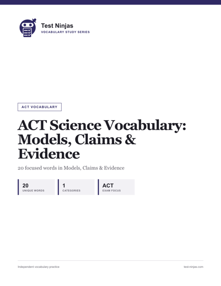 Cover page of the Models, Claims & Evidence guide PDF