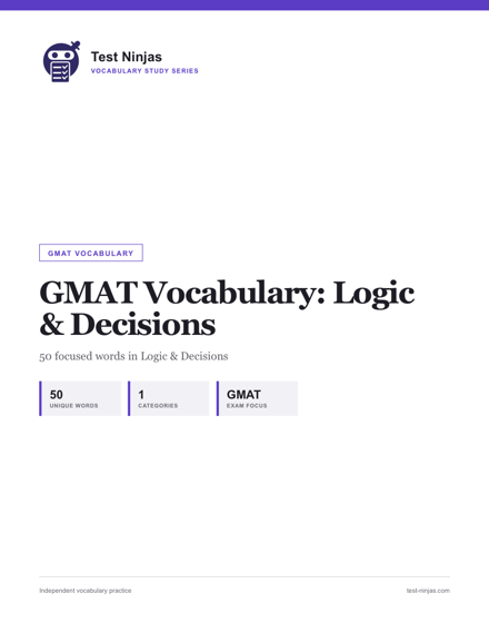 Cover page of the Logic & Decisions guide PDF