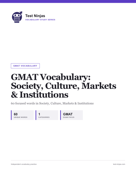 Cover page of the Society, Culture, Markets & Institutions guide PDF