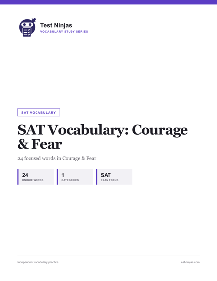 Cover page of the Courage & Fear guide PDF