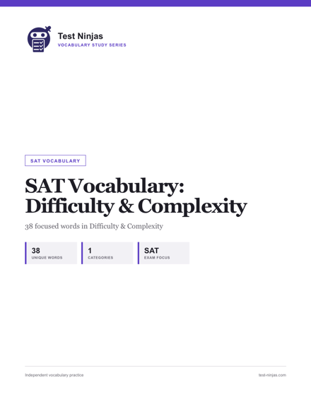 Cover page of the Difficulty & Complexity guide PDF