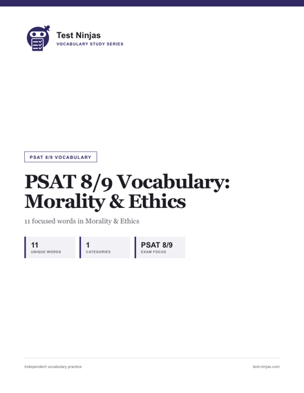 Cover page of the Morality & Ethics guide PDF