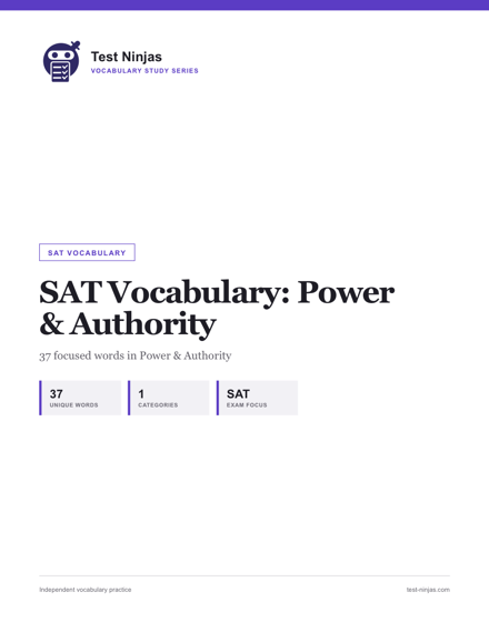 Cover page of the Power & Authority guide PDF