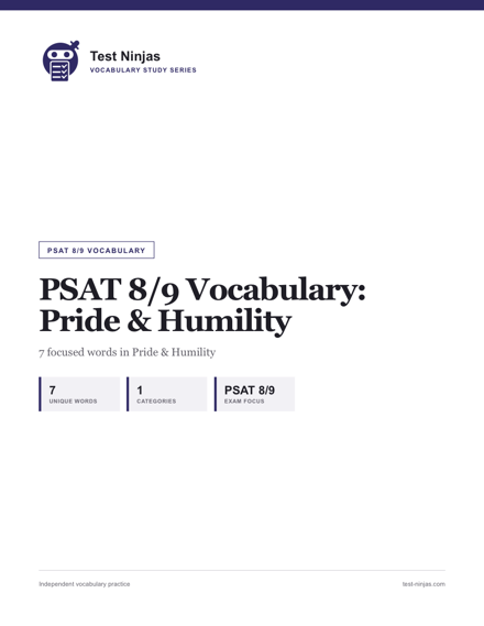 Cover page of the Pride & Humility guide PDF