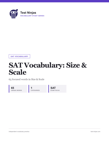 Cover page of the Size & Scale guide PDF