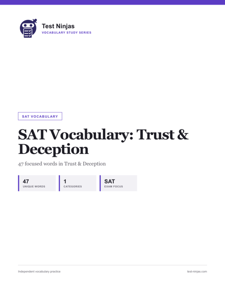 Cover page of the Trust & Deception guide PDF