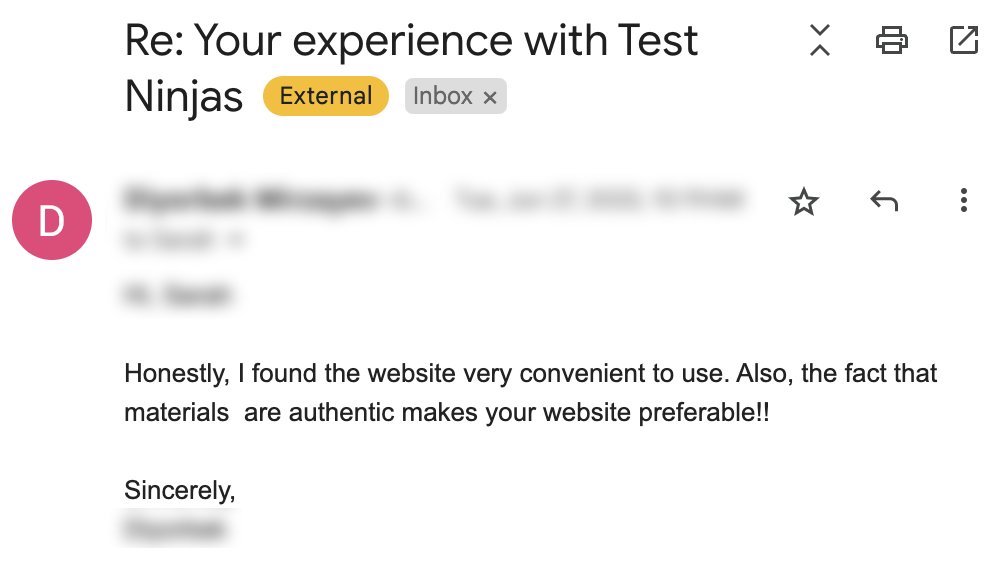 Student testimonial — admitted to Princeton
