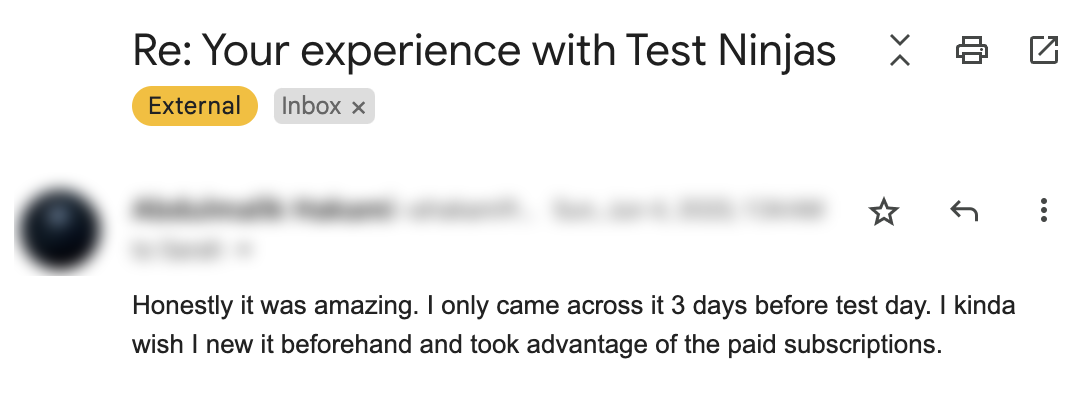 Student testimonial — admitted to UCLA